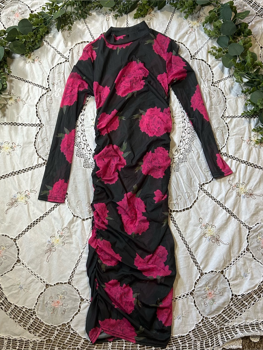 Floral mesh dress